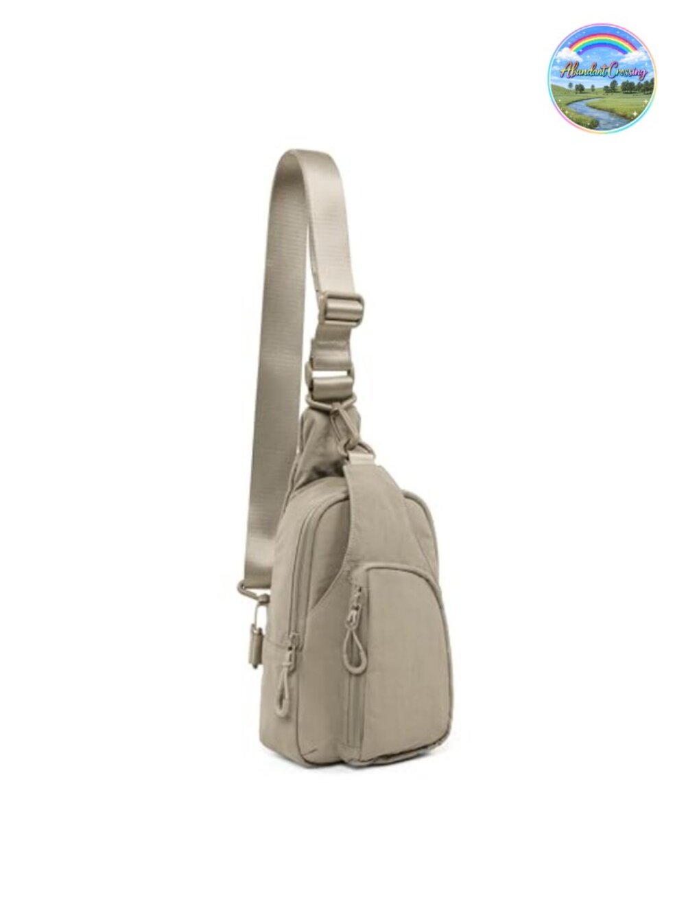 ODODOS Sling Bag Adjustable Straps Crossbody Chest Backpack Lightweight Nylon